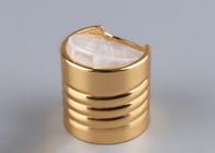 Tappo superiore cosmetico di alluminio costolato del disco dell'argento dell'oro dei tappi di bottiglia