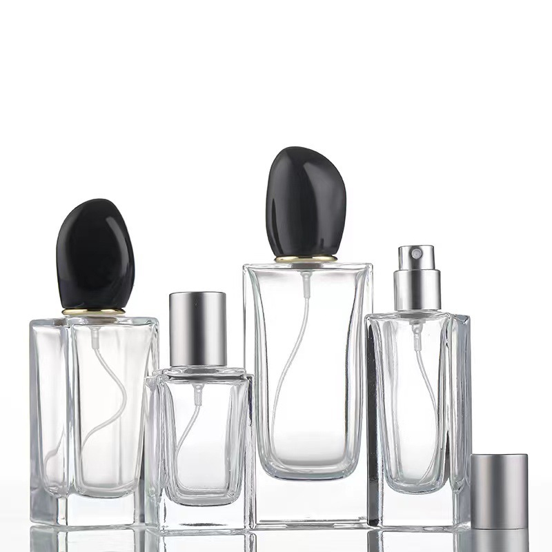 Bottiglie di plastica per cosmetici rotonde / quadrate / ovali / rettangolari in bianco trasparente personalizzate
