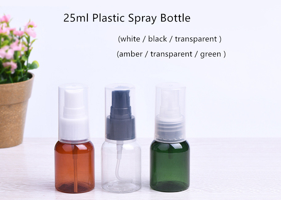 materia plastica del piccolo dello spruzzo 25ml ANIMALE DOMESTICO cosmetico su ordinazione dei contenitori per profumo