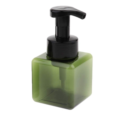 Plastica vuota trasparente Amber PETG Shampoo Imballaggio Quadrato Bottiglia di plastica di sapone di schiuma