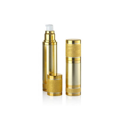 Luxury Anodized Aluminum Airless Pump Bottle Bottle Empty Cosmetic Vacuum Premium Skincare Serum Container Multiple Capacity