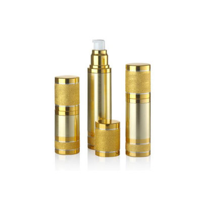 Luxury Anodized Aluminum Airless Pump Bottle Bottle Empty Cosmetic Vacuum Premium Skincare Serum Container Multiple Capacity