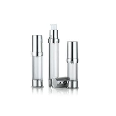 Luxury Anodized Aluminum Airless Pump Bottle Bottle Empty Cosmetic Vacuum Premium Skincare Serum Container Multiple Capacity