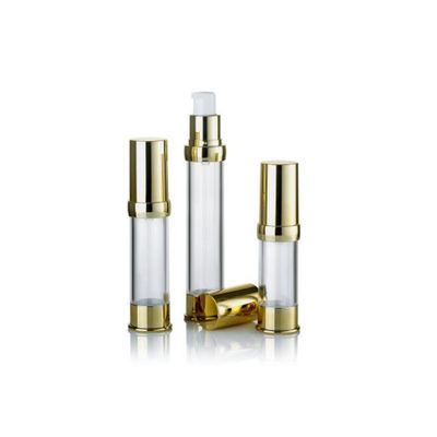 Luxury Anodized Aluminum Airless Pump Bottle Bottle Empty Cosmetic Vacuum Premium Skincare Serum Container Multiple Capacity
