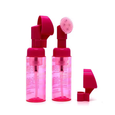 Prodotti per la cura personale Pompa di schiuma in silicone a forma di cuore rosa da 43 mm con opzione di ordinazione personalizzata