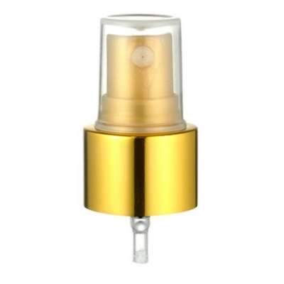 20mm UV Gold Fine Spray Lastic Perfume Mist Pump Prodotto Parole chiave Fog Sprayer