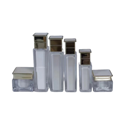 Confezione Rotonda Chiara 50 ml Crema Vuota Bottiglia di Lozione di Plastica Acrilica Crema Bottone