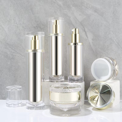 Bottiglia rotonda con cono viola Set di imballaggio cosmetico Barattolo cosmetico