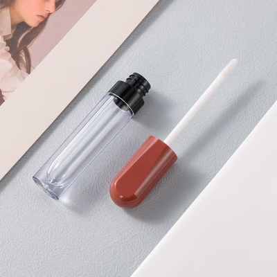 DIY 4g tubo di rossetto a bocca rotonda vuota con chiusura a vite di sigillo di gomma tubo di balsamo labiale di plastica per imballaggi per contenitori cosmetici