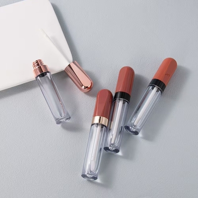 DIY 4g tubo di rossetto a bocca rotonda vuota con chiusura a vite di sigillo di gomma tubo di balsamo labiale di plastica per imballaggi per contenitori cosmetici