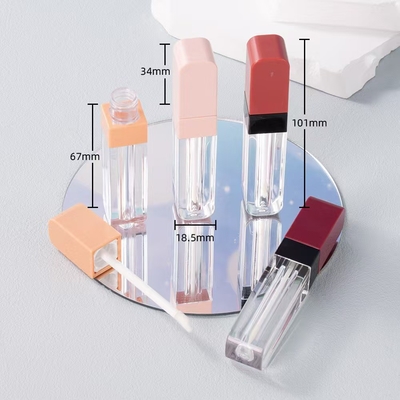 Materiale metallico Tipo 3G Tubo di rossetto per bocca a bivio vuoto con chiusura a vite di sigillo di gomma Tubo di balsamo labiale di plastica per contenitore cosmetico