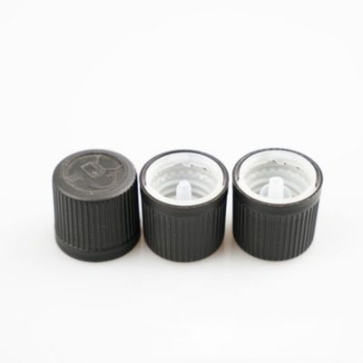20 mm 24 mm 28 mm Nera a nervatura liscia di plastica a vite con tappo di tenuta di tenuta a induzione o tenuta di tenuta sensibile alla pressione