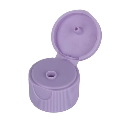 Bottiglia di shampoo a vite Capo di plastica trasparente con tappo a ripiego in alluminio liscio e tappo a spinta