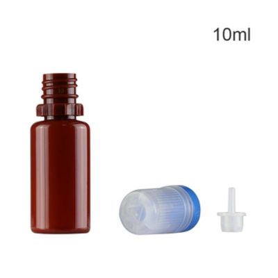 Flacone contagocce in plastica nera trasparente per e-liquid con tappo a prova di bambino e antimanomissione