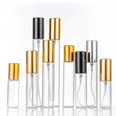 5 ml di campione vuoto di qualità nero oro argento in alluminio spruzzatore spray di vetro