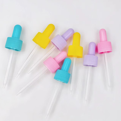 Colore personalizzato 18 mm 24 mm rubinato PP Plastic Dropper per il siero per la cura della pelle