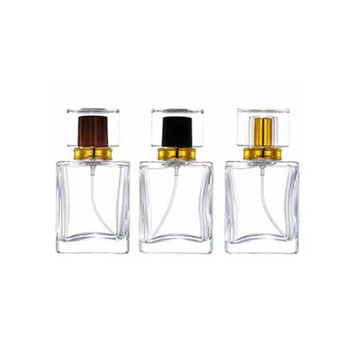 30 ml 50 ml 75 ml Vetro a forma di cubo Bottiglia di nebbia di profumo con tappo lucido