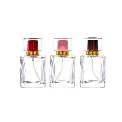 30 ml 50 ml 75 ml Vetro a forma di cubo Bottiglia di nebbia di profumo con tappo lucido