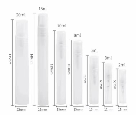 10 ml PET Plastic Transparent Perfume Spray Bottiglia Cosmetica Fine Mist Bottle Skin Care Sero Lotion Shampoo