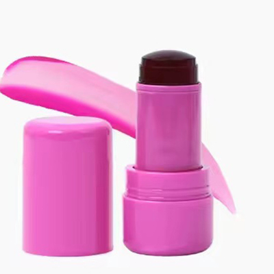 Manipolazione superficiale di stampaggio a caldo 3G Bocca vuota a bivio tubo di rossetto con chiusura a vite di sigillo di gomma di plastica di lunga durata