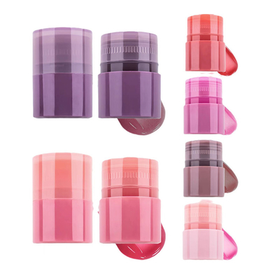 Fabbrica di tubi di rossetto a bocca rotonda 4g vuoti con chiusura a vite di sigillo di gomma tubo di balsamo labiale di plastica per imballaggi per contenitori cosmetici
