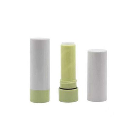 Tubi di rossetto di plastica con coperchio Bianco morbido 5G di paglia di grano Imballaggio cosmetico