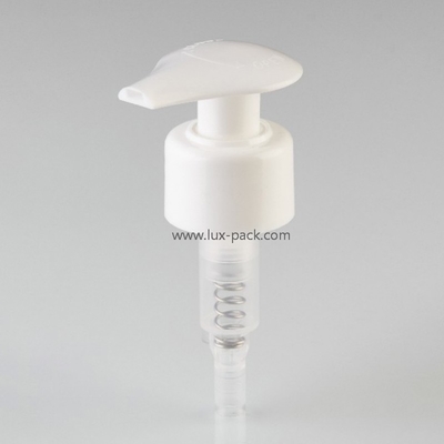 Pompa erogatrice di lozione sinistra-destra con molla interna, colore personalizzato, 24mm 28mm