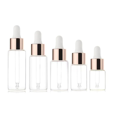 Bottiglia di olio essenziale di vetro trasparente da 5 ml 10 ml 15 ml 20 ml 30 ml 50 ml 100 ml vuota