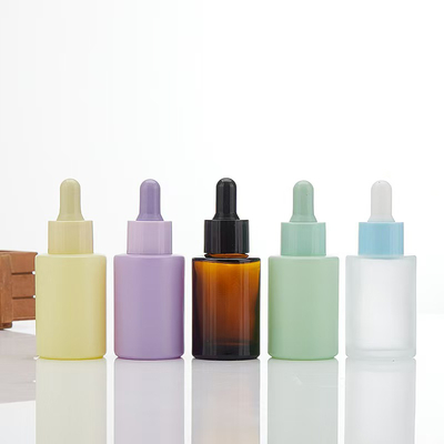 Bottiglia vuota di olio essenziale colore personalizzato con gocciolante nero 5ml 10ml 15ml 20ml 30ml 50ml 100ml