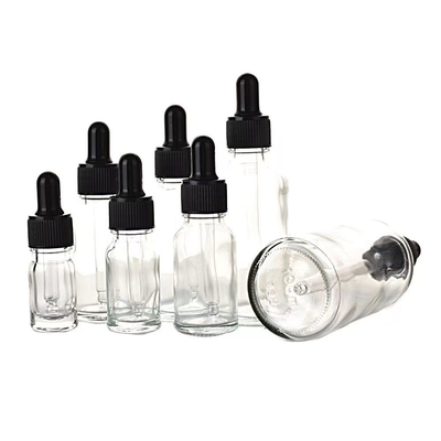 Flacone di olio essenziale vuoto in vetro, base in vetro, 5ml, 10ml, 15ml, 20ml, 30ml, 50ml, 100ml, colore trasparente