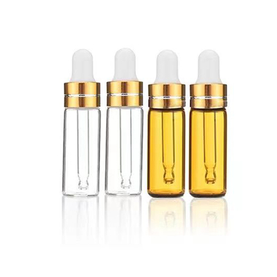 Bottiglia di olio essenziale 5ml 10ml 15ml 20ml 30ml 50ml 100ml con colore oro trasparente