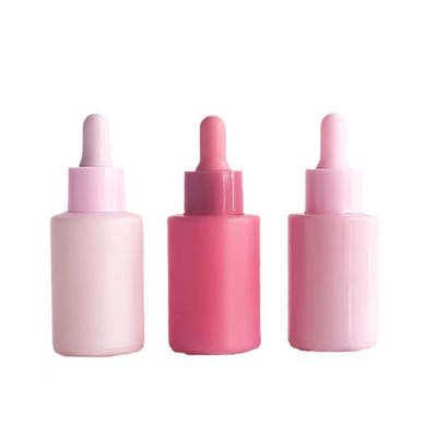 Bottiglia di olio essenziale a colori di macaroni in 30 ml con pompa in plastica in PP e materiale in vetro