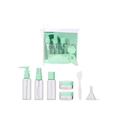 Set di bottiglie da viaggio Shampoo di plastica ricaricabile portatile Spray per la cura della pelle Lozione per viaggi Cosmetici