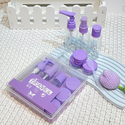 7pcs Toiletries Set personale Bottiglia a vite Cap Portable Plastic Spray