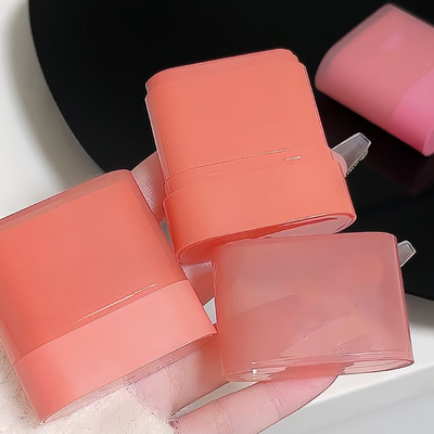 Top di riempimento di cura personale vuoto tutto di plastica di forma ovale deodorante bottiglia