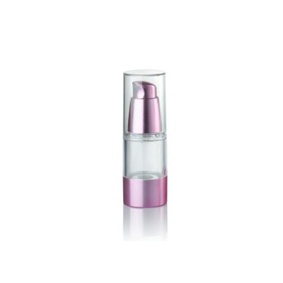 Flacone con pompa airless da 15 ml in oro rosa con grafica di alta qualità, supporto per la personalizzazione