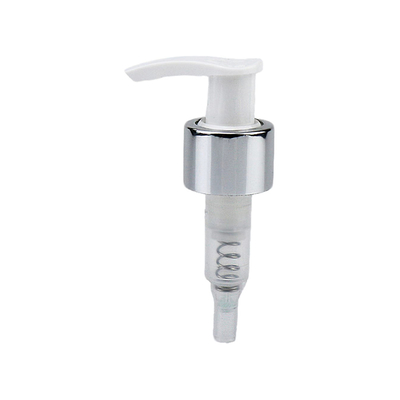 Pompa per lozione in plastica a cerchio di alluminio 24/410 28/410 Supporto personalizzazione