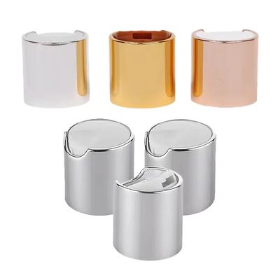 Tappo a disco superiore in argento da 20 mm 24 mm 28 mm, coperchio in plastica a vite con pressione