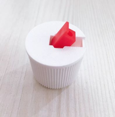 Coperchio a torretta in plastica bianco nero da 24 mm e 28 mm con coperchio a disco ribaltabile per flacone di detersivo