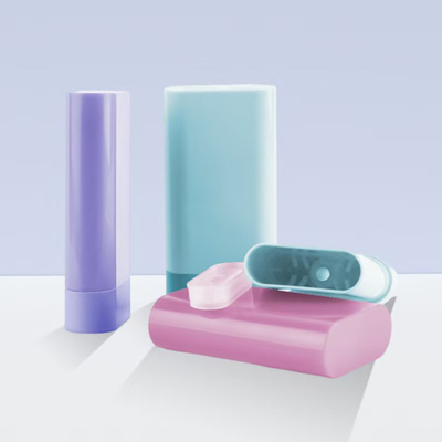 Contenitore per stick di balsamo deodorante in plastica da 20 g con fondo a molla in metallo, accetta colori personalizzati