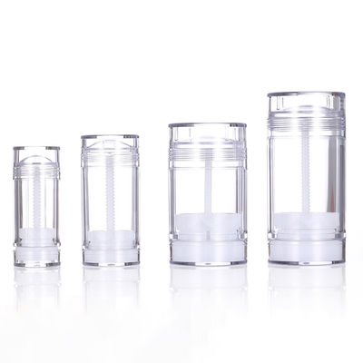 Contenitore cilindrico in plastica AS da 15g 30g 50g 75g 100g per profumo, balsamo deodorante vuoto