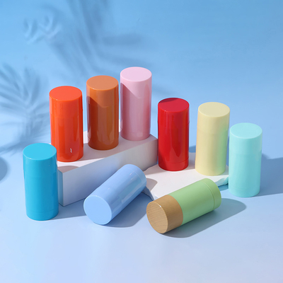 Contenitore cosmetico cilindrico in plastica AS da 15g 30g 50g 75g 100g per profumo, vuoto, per balsamo deodorante