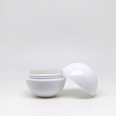 Vaso di crema in plastica di forma sferica con 5g 25g 50g 80g Accetta diverse stampe artistiche Utilizzato per confezioni per la cura della pelle