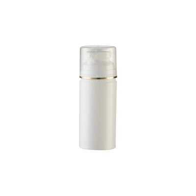Design particolare della testa della pompa a crimpare Flacone dispenser airless in PP con stampa serigrafica a colori da 30 ml 50 ml 75 ml e accettazione spray opaco