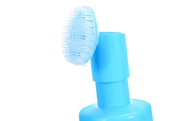 Pompa schiumogena 43/410 in plastica, produttore di pompe schiumogene, pompa schiumogena con molla esterna e spazzola detergente in silicone