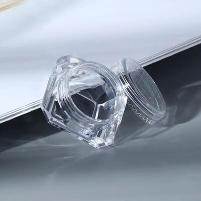 Portable Travel Skit PS Materiale 3g 5g Barattolo di crema trasparente con opzioni multicolori Supporto alla stampa a colori di seta personalizzata Usato per il pacchetto per la cura della pelle