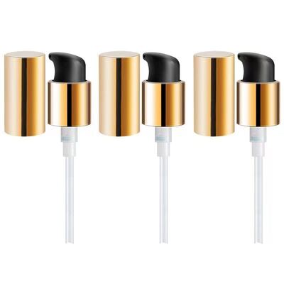 Pompa dosatrice in plastica PP liscia da 24 mm per crema trattamento alluminio, pompa per lozioni per bottiglie per imballaggio