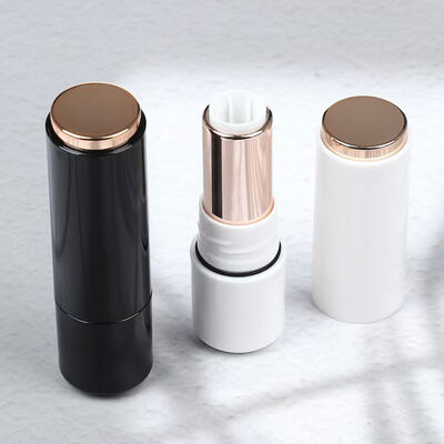Ingrosso Luxury 3.5G Plastico Bianco Nero Oro Tubi di rossetto con anello di sigillo
