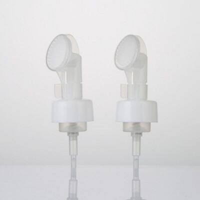 42mm 43mm Plastic Foam Dispenser Pump with Clip Silicone Brush Leak-proof
