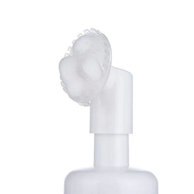 Flacone con pompa a schiuma in PET da 120 ml con pennello e tappo a clip per detergente viso